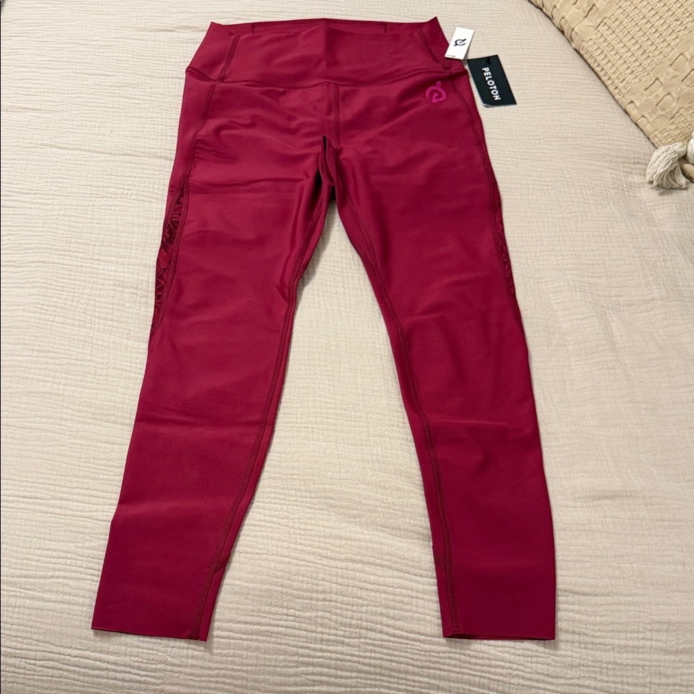 Peloton Burgundy Workout Leggings